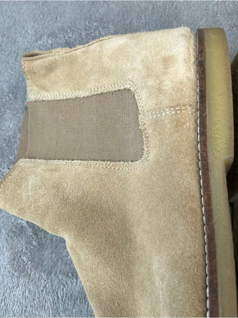 ZARA Tan Suede Chelsea‎ Boots Men’s Elastic Shoes Dress Up Shoes Size 10